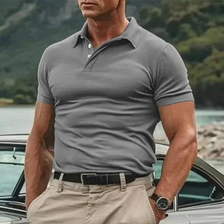 Herre Polo Shirt – Slim Fit – Soft Knit – Kort Ærme – Knaplukning – Smart Casual