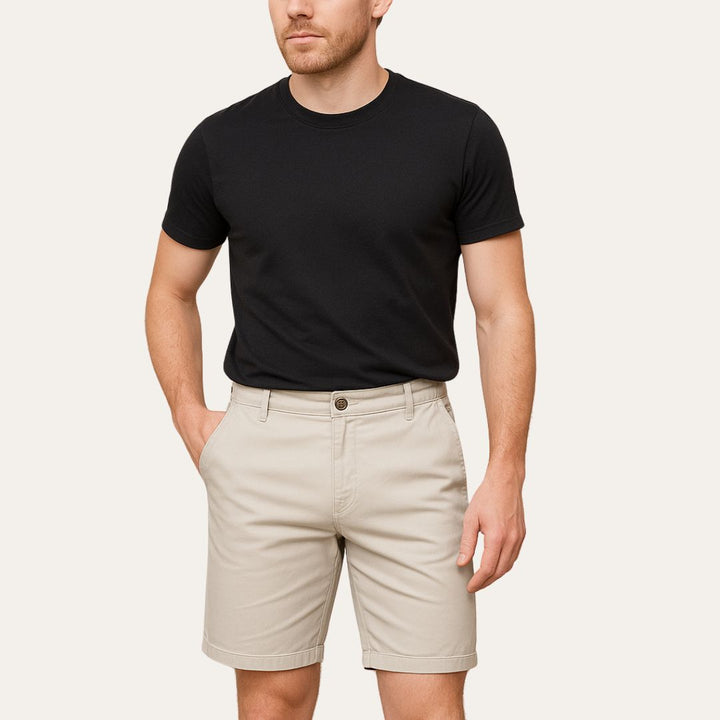 Herre Shorts – Klassisk Pasform – Naturlige Fibre – Mellemlang Afslappet Stil