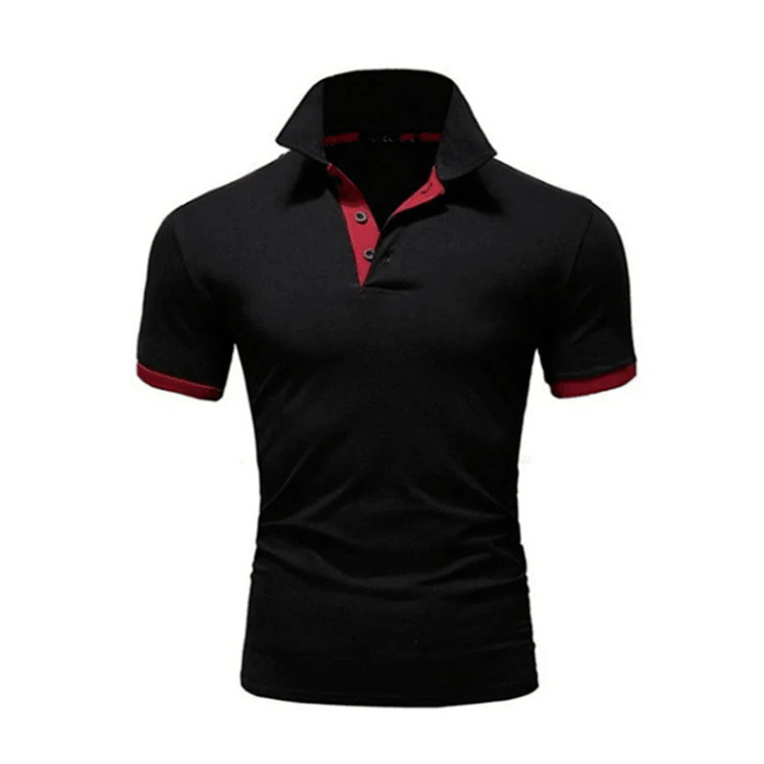 Herre Poloshirt – Slim Fit – Korte Ærmer – Naturlige Fibre – afslappet stil