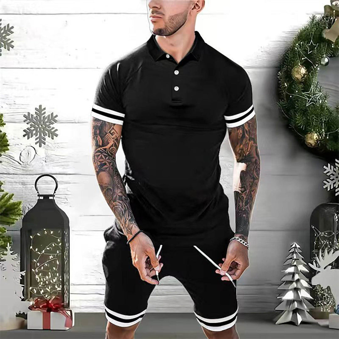 Herre Shorts Sæt – Slim Passe – Åndbart Materiale – Sporty og Afslappet Stil