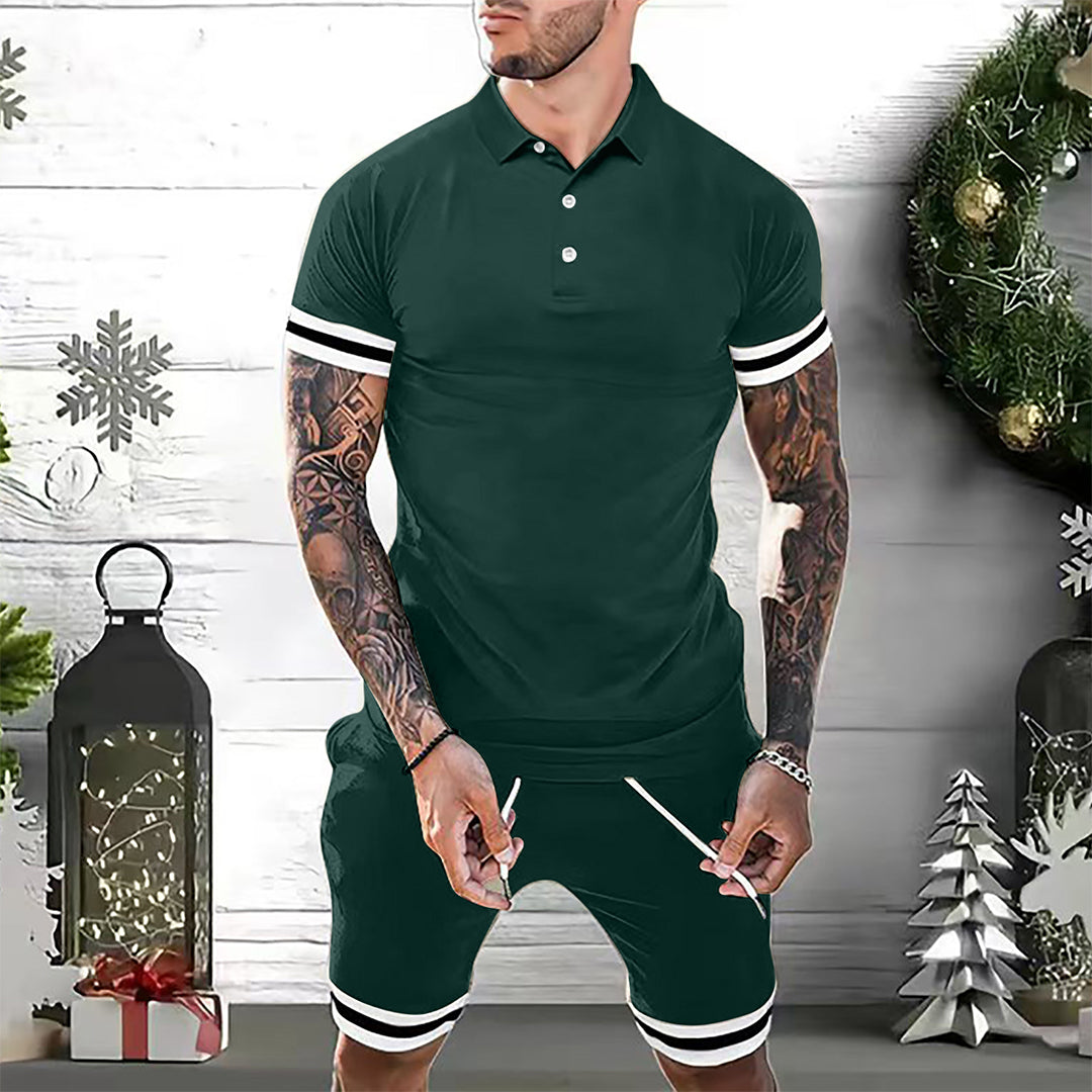 Herre Shorts Sæt – Slim Passe – Åndbart Materiale – Sporty og Afslappet Stil