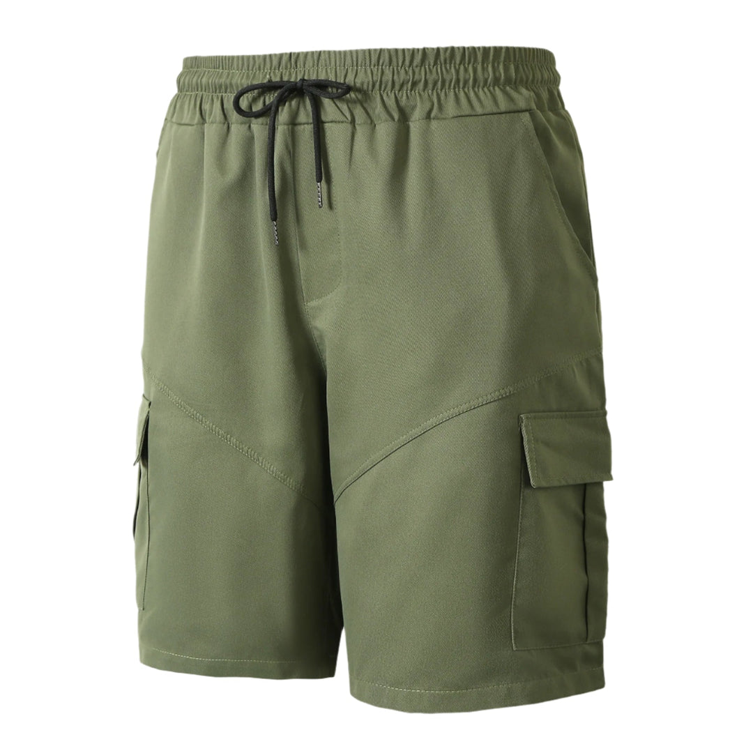 Herreshorts – Afslappet Pasform – Åndbart Materiale – Justerbar Talje – Knælange – Multi-lommer