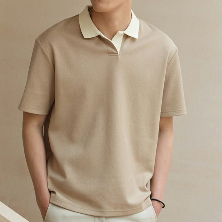 Herre Polo Shirt – Normal pasform – Kortærmet – Naturlige fibre – Minimalistisk design