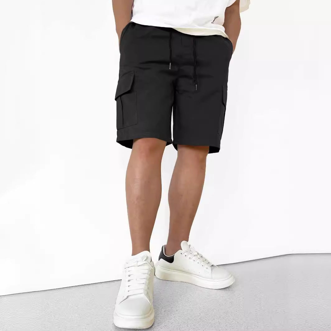 Herreshorts – Afslappet Pasform – Åndbart Materiale – Justerbar Talje – Knælange – Multi-lommer