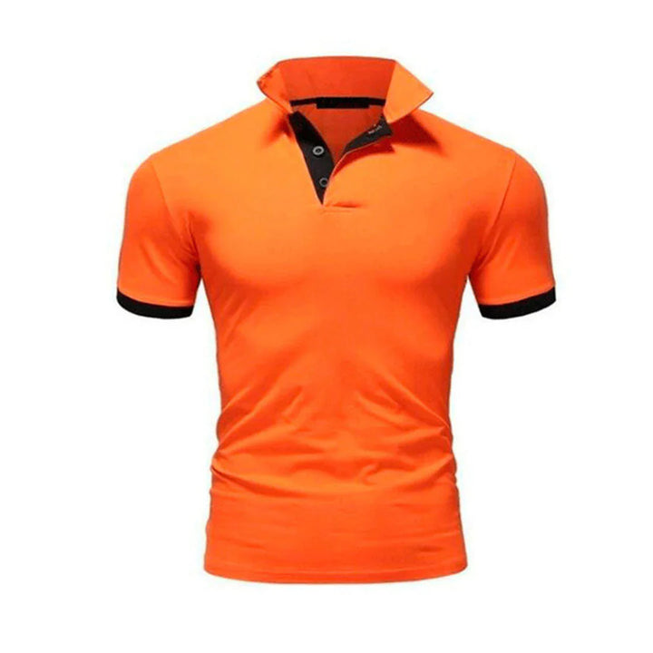 Herre Poloshirt – Slim Fit – Korte Ærmer – Naturlige Fibre – afslappet stil