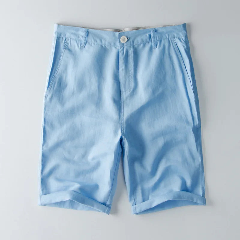 Herreshorts – Afslappet Pasform – Åndbart Mix – Knælængde med Lommer og Opsmøg