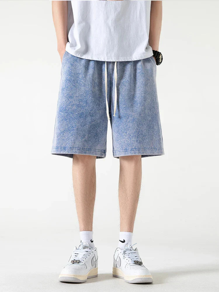 Herreshorts – Afslappet Pasform – Åndbar Blend – Elastisk Talje – Knælængde
