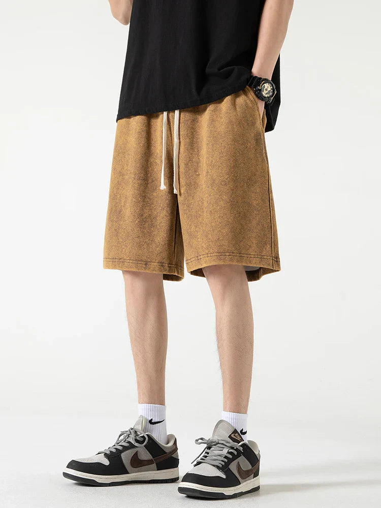 Herreshorts – Afslappet Pasform – Åndbar Blend – Elastisk Talje – Knælængde