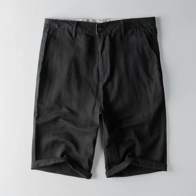 Herreshorts – Afslappet Pasform – Åndbart Mix – Knælængde med Lommer og Opsmøg