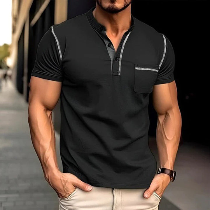 Herre polo shirt –  Slim Pasform – Åndbart materiale – Kort ærme – Brystlomme