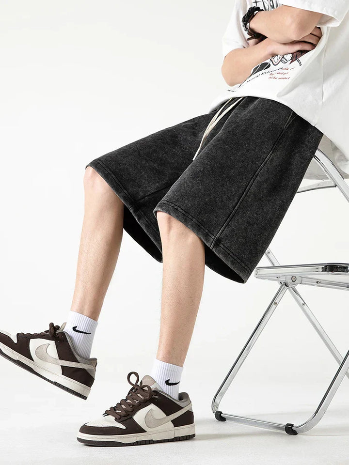 Herreshorts – Afslappet Pasform – Åndbar Blend – Elastisk Talje – Knælængde