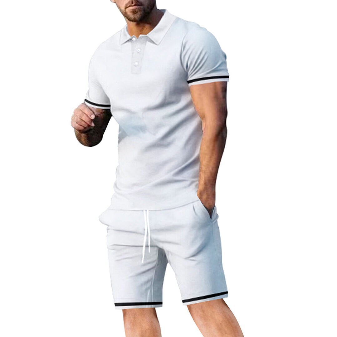 Herre Shorts Sæt – Slim Passe – Åndbart Materiale – Sporty og Afslappet Stil