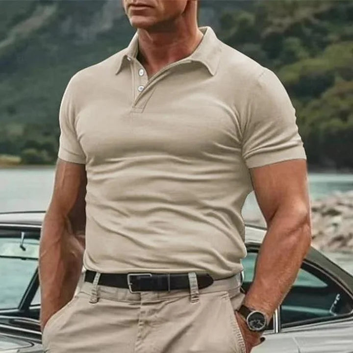 Herre Polo Shirt – Slim Fit – Soft Knit – Kort Ærme – Knaplukning – Smart Casual