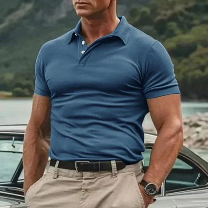 Herre Polo Shirt – Slim Fit – Soft Knit – Kort Ærme – Knaplukning – Smart Casual
