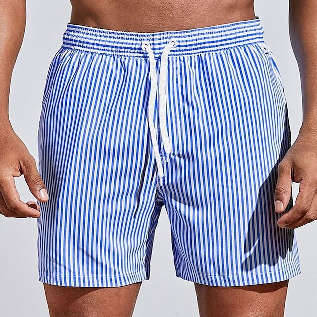 Herre Badeshorts – Regular Fit – Åndbar Hurtigttørrende Blend – Mellemlængde