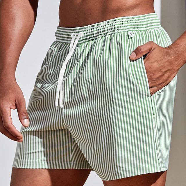 Herre Badeshorts – Regular Fit – Åndbar Hurtigttørrende Blend – Mellemlængde
