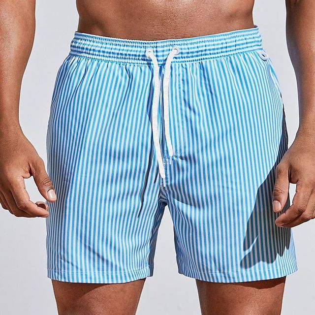 Herre Badeshorts – Regular Fit – Åndbar Hurtigttørrende Blend – Mellemlængde