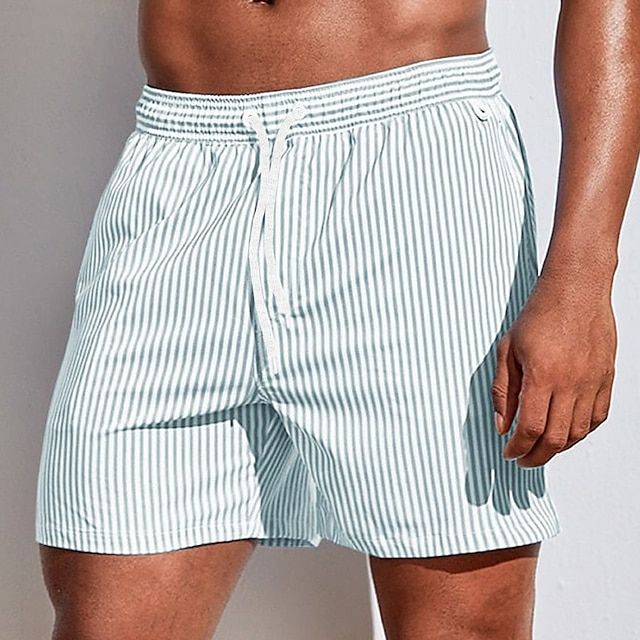 Herre Badeshorts – Regular Fit – Åndbar Hurtigttørrende Blend – Mellemlængde