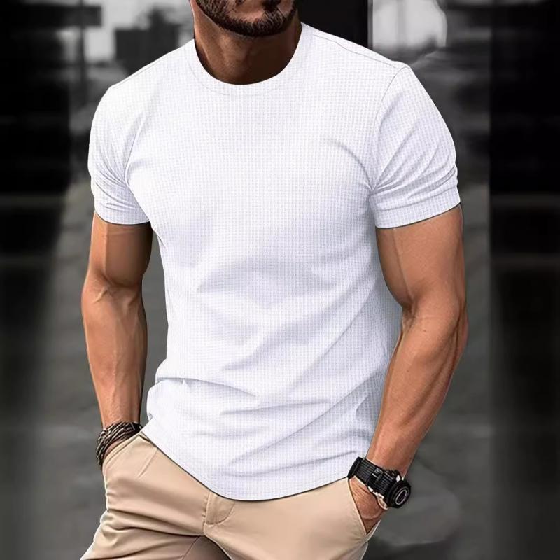 Herre T-shirt – Slim Fit – Åndbar Blød Kvalitet – Rund Hals – Korte Ærmer