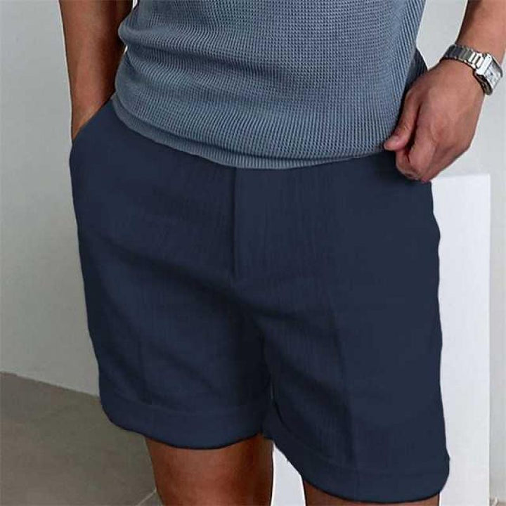 Herreshorts – Afslappet Pasform – Oprullede Ben – Naturlige Åndbare Fibre