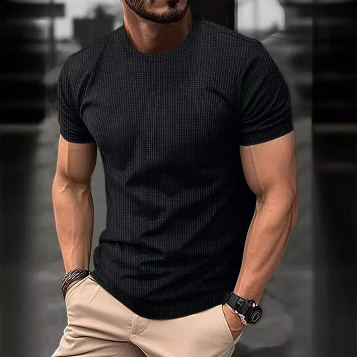 Herre T-shirt – Slim Fit – Åndbar Blød Kvalitet – Rund Hals – Korte Ærmer