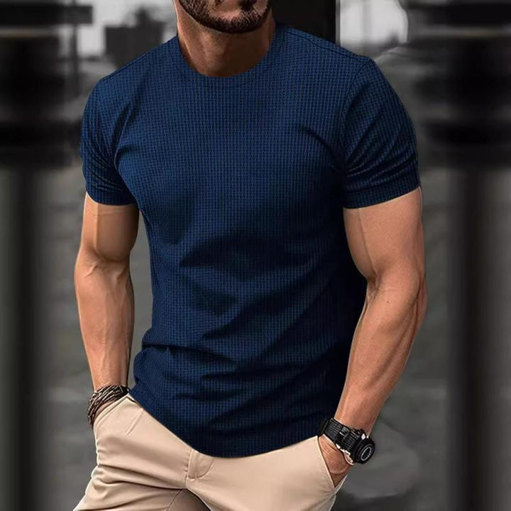 Herre T-shirt – Slim Fit – Åndbar Blød Kvalitet – Rund Hals – Korte Ærmer