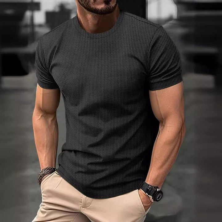 Herre T-shirt – Slim Fit – Åndbar Blød Kvalitet – Rund Hals – Korte Ærmer
