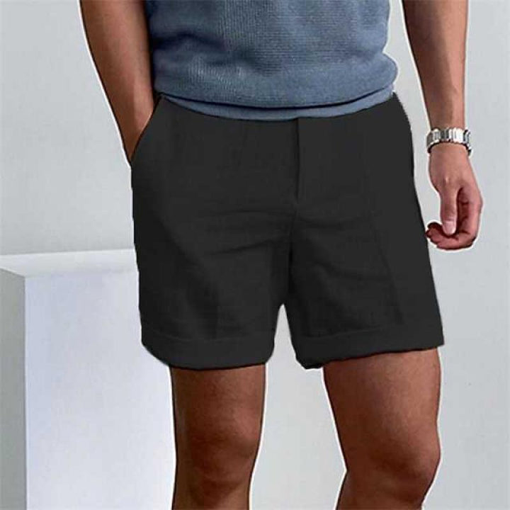Herreshorts – Afslappet Pasform – Oprullede Ben – Naturlige Åndbare Fibre